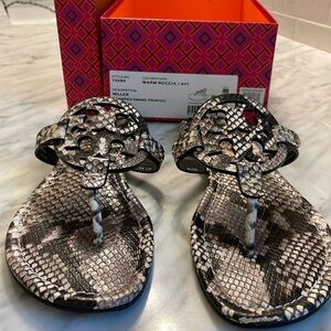 Tory Burch Miller Sandals Warm Roccia Size 9 excellent condition.